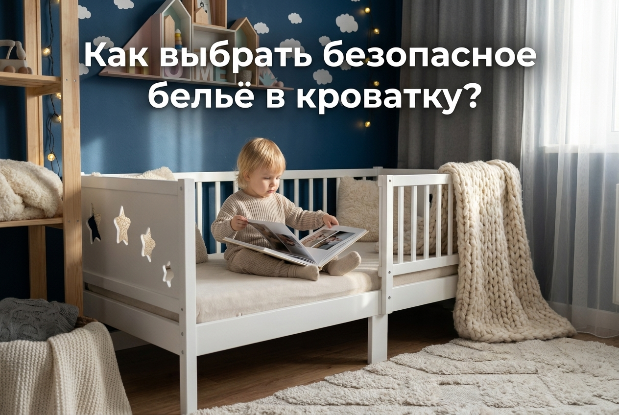 Комплект качественного детского постельного белья размером 160 на 80 сантиметров