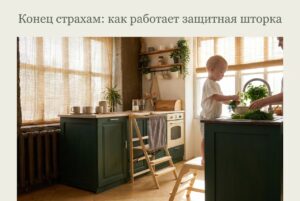 Механизм работы защитной шторки на детской башне помощника